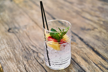 cold cocktail made from fresh fruit