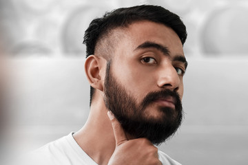 Fototapeta premium Portrait of handsome bearded man