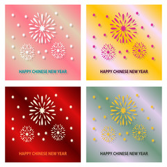 Fototapeta na wymiar Happy New Year 2019 champagne firework midnight clock gold shining numbers purple background