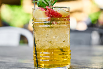 cold cocktail made from fresh fruit