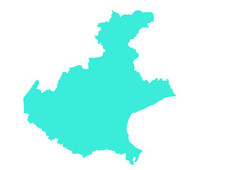 map of Veneto region in Italy