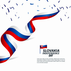 Slovakia Independence Day Celebration Vector Template Design Illustration