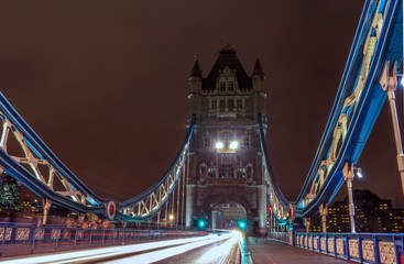 Fototapeta na wymiar Tower Bridge, London long exposure at night