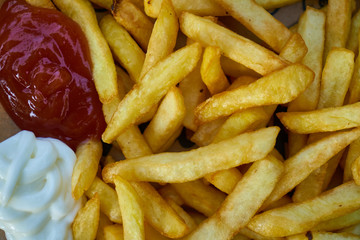 French fries on the table