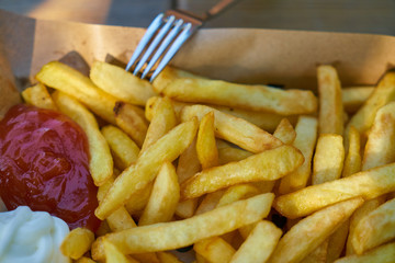 French fries on the table