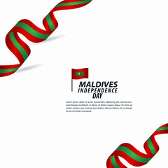 Maldives Independence Day Celebration Vector Template Design Illustration