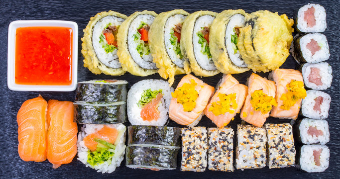sushi posiłek Japonia ryż ryba fit
