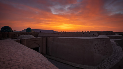 Amazing sky over Khiva