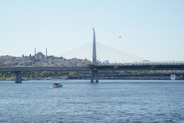 istanbul seascape and seagulls