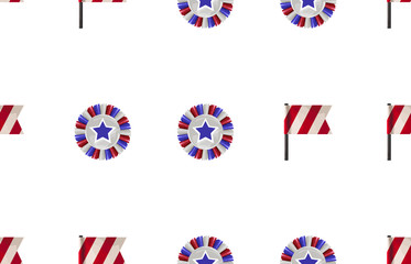 Seamless Pattern in 4th of July theme.