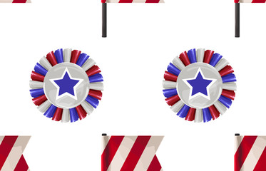 Seamless Pattern in 4th of July theme.