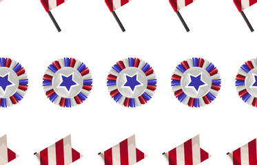 Seamless Pattern in 4th of July theme.