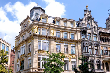 Classic architecture buildings in Antwerp