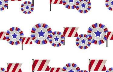 Seamless Pattern in 4th of July theme.