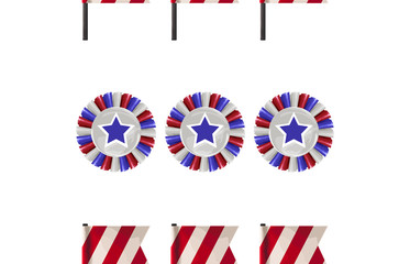 Seamless Pattern in 4th of July theme.