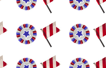 Seamless Pattern in 4th of July theme.