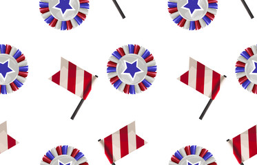 Seamless Pattern in 4th of July theme.