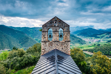 San Miguel Hermitage near Potes, Cantabria, Spain.