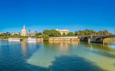 Obraz premium The Torre del Oro tower in Seville, Spain.