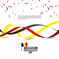 Belgium Independence Day Celebration Vector Template Design Illustration
