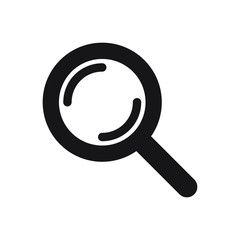 Search icon. Magnifying glass icon, vector magnifier or loupe sign.