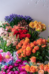 Beautiful flowers at the florist shop