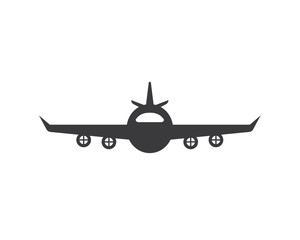 plane logo vector icon illustration design