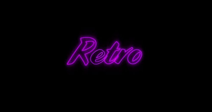 Emerging purple Retro neon billboard 4k