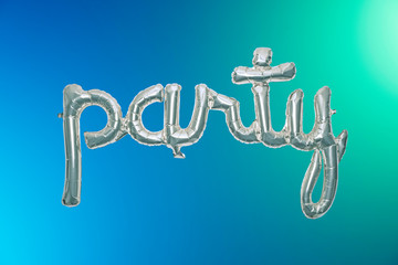 Party balloon on a gradient background