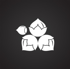 Nut related icon on background for graphic and web design. Simple illustration. Internet concept symbol for website button or mobile app.