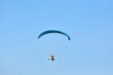 Paragliding in the sky