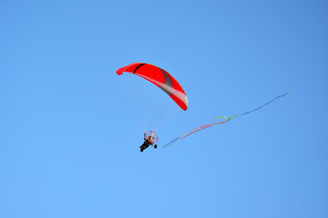 Paragliding in the sky