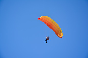 Paragliding in the sky