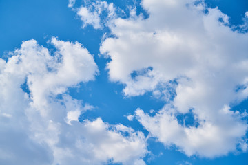 Blue sky and white clouds background
