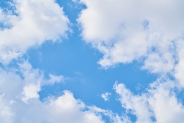 Blue sky and white clouds background