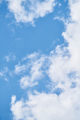 Blue sky and white clouds background