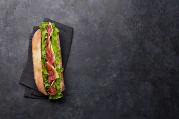 Tuinposter Snackbar Verse onderzeeër sandwich