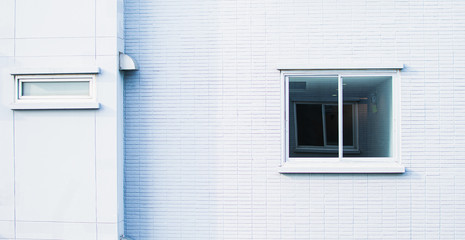 Background of white wall and window