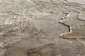 Fototapeta na wymiar abstract white background with stone outer ripples of calcium in Pamukkale