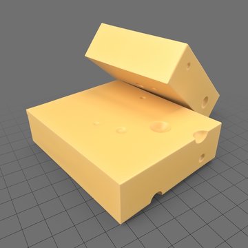 Cubes of Swiss cheese
