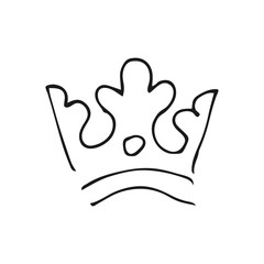 Simple graffiti sketch queen or king crown