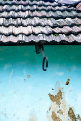 roof and wall of an Indian house