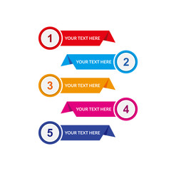 Fototapeta premium Multi colored origami style vector business infographic element.