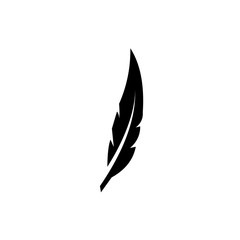 Feather logo design vector icon template
