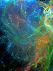 abstract chaotic fractal background 3D rendering illustration