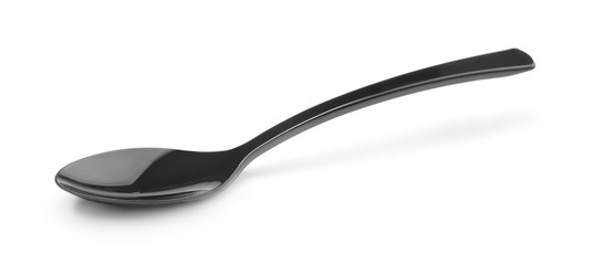 Plastic spoon isolated on white