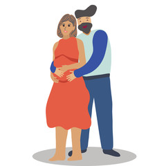 Happy couple expecting a newborn baby