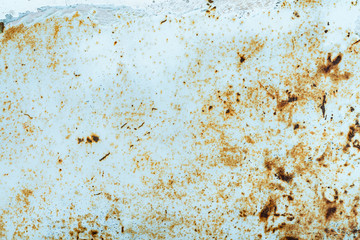 Weathered Iron Rusty Isolated Metallic Texture.White Rust Metal Decayed Crumpled Sheet Wide Background.Corroded Steel Structure. Abstract for Banner.
