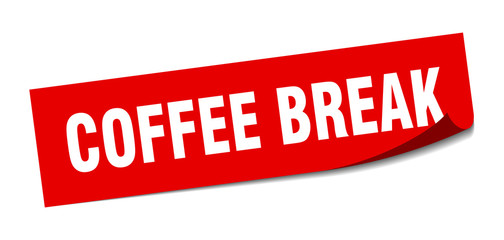 coffee break sticker. coffee break square isolated sign. coffee break