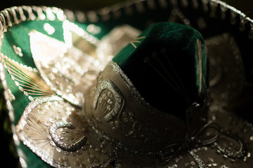 Macro close-up of ornate mexican hat